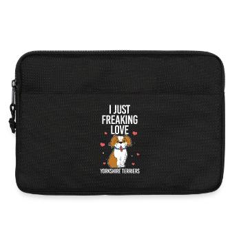 Ich liebe Yorkshire Terriers Motiv einfach - Laptoptasche 13" - Schwarz - Vorne