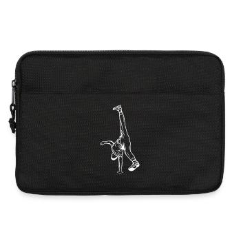 Dessin de B Boy - Sacoche pour ordinateur portable 13 pouces - noir - Devant