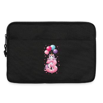 3 Jahre Mädchen Süßes Einhorn 3. Geburtstag - Laptoptasche 13" - Schwarz - Vorne