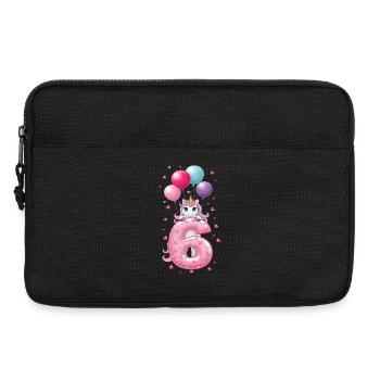 6e anniversaire de la fille Twiny Unicorn 6e - Sacoche pour ordinateur portable 13 pouces - noir - Devant