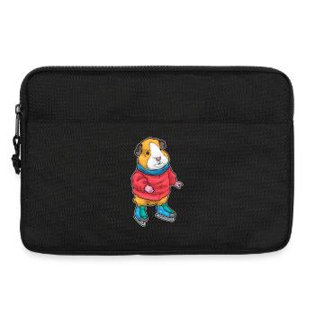 Meerschweinchen Eislaufen Schlittschuhe - Laptoptasche 13" - Schwarz - Vorne