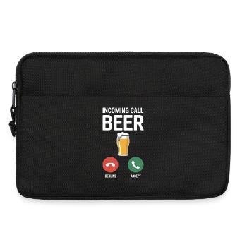 Bier Incoming Call Beer JGA Herren Männerabend - Laptop bag 13" - black - Front