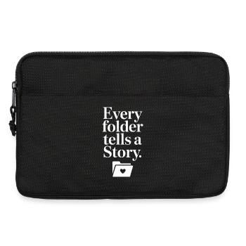 Histoires de dossiers : Monochrome - Sacoche pour ordinateur portable 13 pouces - noir - Devant