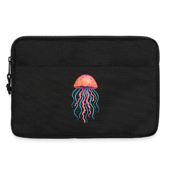 Neon-Quallen-Aquarell - Laptoptasche 13" - Schwarz - Vorne