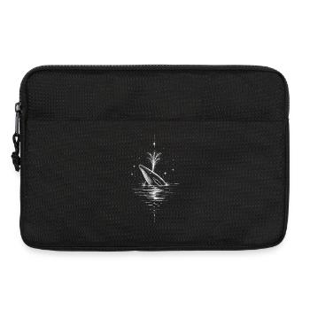 Whale Night Sea Stars Motif - Laptop bag 13" - black - Front