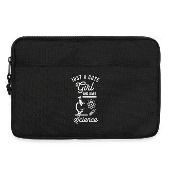 Just A Cute Girl Who Loves Science Funny Nerd  - Laptop bag 13" - black - Front