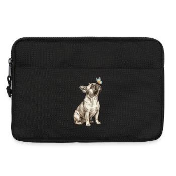 Französische Bulldogge für Dog Lover Schmetterling - Laptoptasche 13" - Schwarz - Vorne