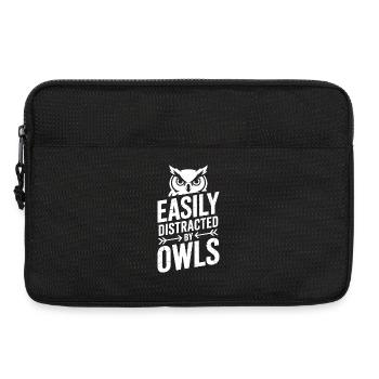 Eulen Sprüche Eule Lustiges Eulen Geschenk - Laptoptasche 13" - Schwarz - Vorne