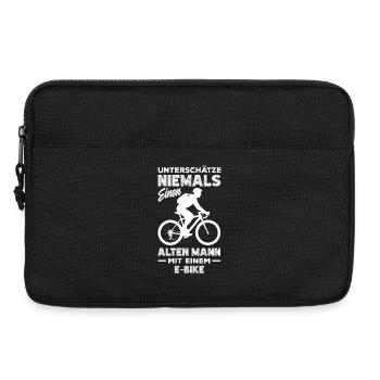 Unterschätze Niemals Einen Alten Mann Mit E-Bike - Laptoptasche 13" - Schwarz - Vorne
