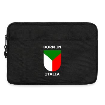 Geboren in Italia Schild - Laptoptasche 13" - Schwarz - Vorne