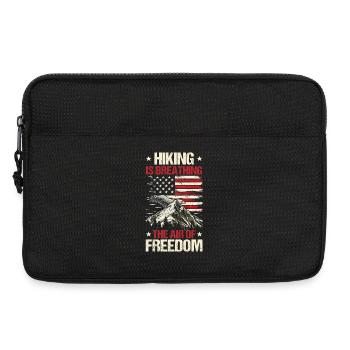 Hiking Mountain Trail Backpacking Outdoors Poaching - Laptop bag 13" - black - Front