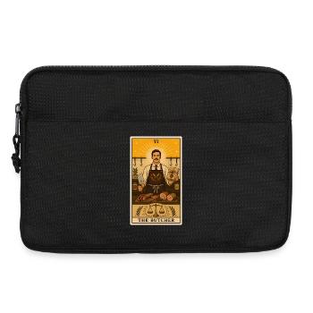 Boucher | Tarot de l’artisanat de la boucherie - Sacoche pour ordinateur portable 13 pouces - noir - Devant