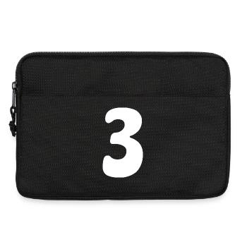 Three: Minimalist Numeral 3 | Third Party - Laptop bag 13" - black - Front