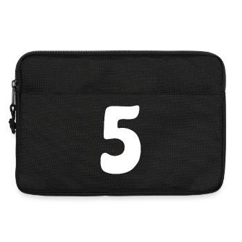 Five: Minimalist Numeral 5 | Fifth - Laptop bag 13" - black - Front