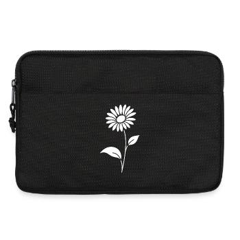 Abstrakte Blumen Silhouette Sommermotiv - Laptoptasche 13" - Schwarz - Vorne