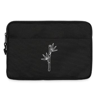 Bambus Linienkunst Zen - Laptoptasche 13" - Schwarz - Vorne