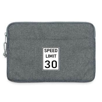 Limitation de vitesse 30 - Sacoche pour ordinateur portable 13 pouces - gris chiné - Devant