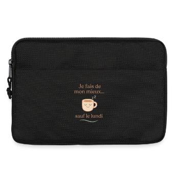 Humor "I do my best except Monday" - Laptop bag 13" - black - Front