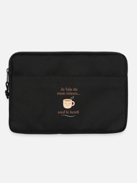 Humor "I do my best except Monday" - Laptop bag 13" - black
