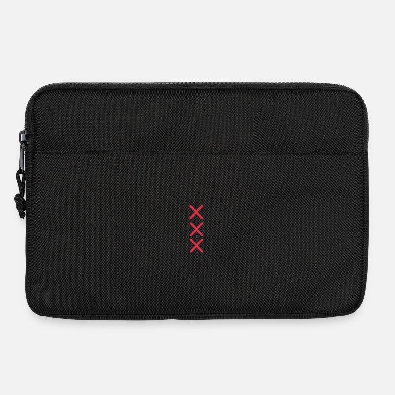 Amsterdam Rot - Laptoptasche 13" - Schwarz