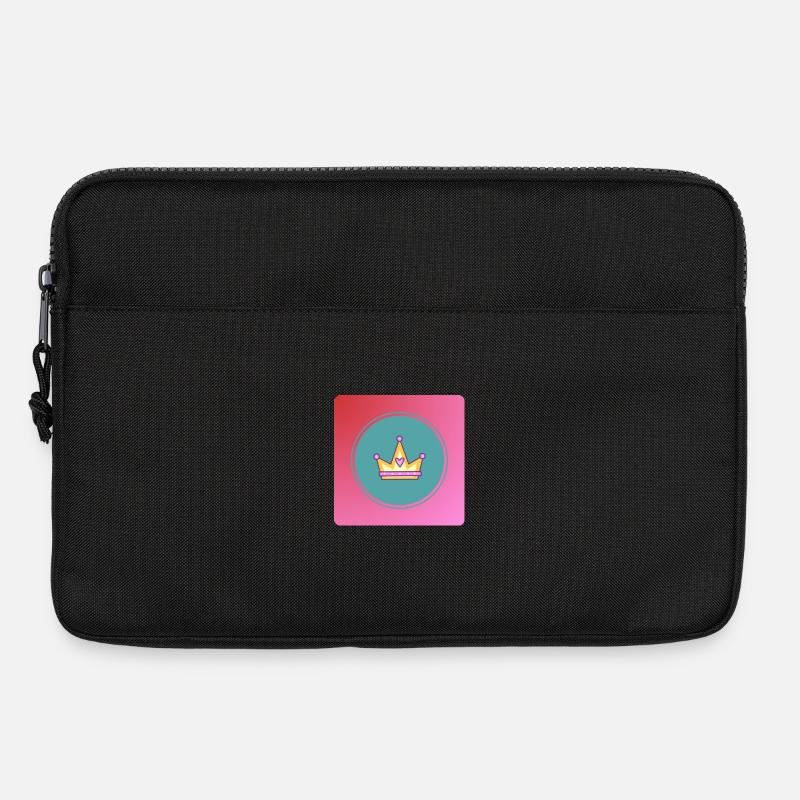 Pastel crown with heart - Laptop bag 13" - black