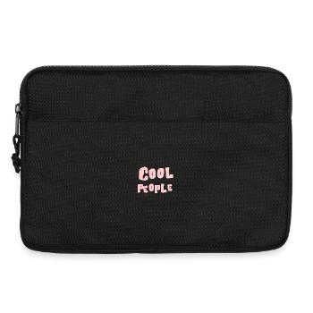 Cool People Pink Bubble Text - Laptoptasche 13" - Schwarz - Vorne