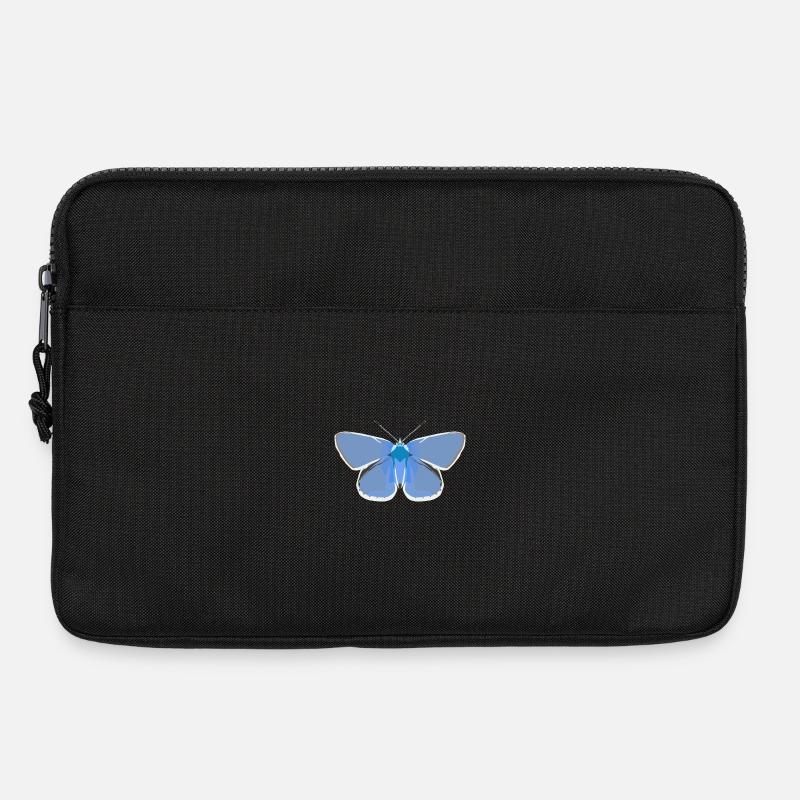 Schmetterlinge: Der gemeine Bläuling - Laptoptasche 13" - Schwarz