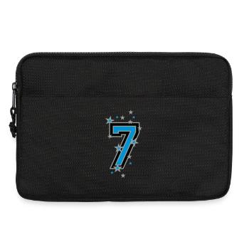 The number seven 7 with stars - Laptop bag 13" - black - Front