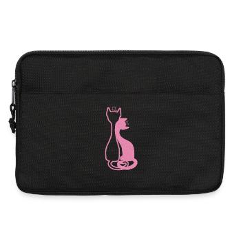 Elegant Cat Couple – Pink - Laptoptasche 13" - Schwarz - Vorne