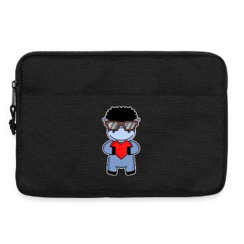 Donkey with sunglasses and heart - Laptop bag 13" - black - Front