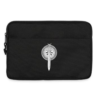 épée et bouclier viking (blanc) - Sacoche pour ordinateur portable 13 pouces - noir - Devant