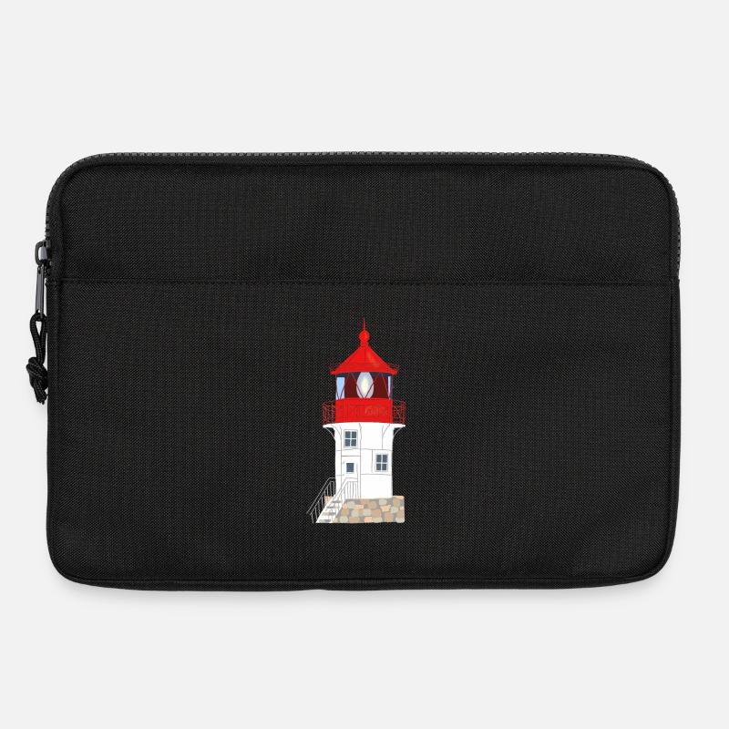 Insel Hiddensee, Leuchtturm Gellen, ohne Text - Laptoptasche 13" - Schwarz