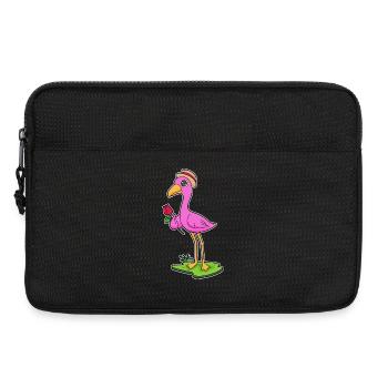 Rose flamante - Sacoche pour ordinateur portable 13 pouces - noir - Devant
