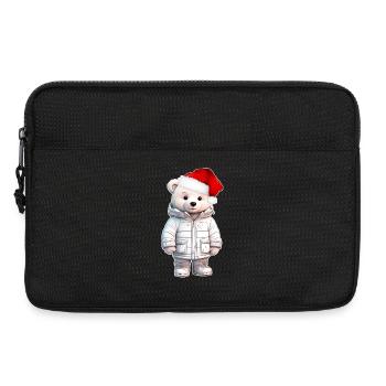 Noël de l’ours - Sacoche pour ordinateur portable 13 pouces - noir - Devant