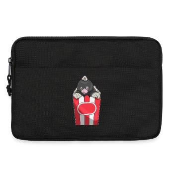 Maïs soufflé taupe - Sacoche pour ordinateur portable 13 pouces - noir - Devant