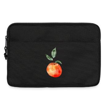 glowing peach with leaves illustration - Laptop bag 13" - black - Front