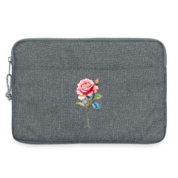 Peint en rose avec des détails éclatants - Sacoche pour ordinateur portable 13 pouces - gris chiné - Devant