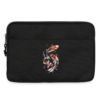 Conception astucieuse de poisson Koi, conception élégante de Koi - Sacoche pour ordinateur portable 13 pouces - noir - Devant