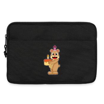Gâteau d’anniversaire Ours - Sacoche pour ordinateur portable 13 pouces - noir - Devant