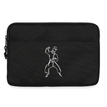 Weibliche Karateka - Laptoptasche 13" - Schwarz - Vorne