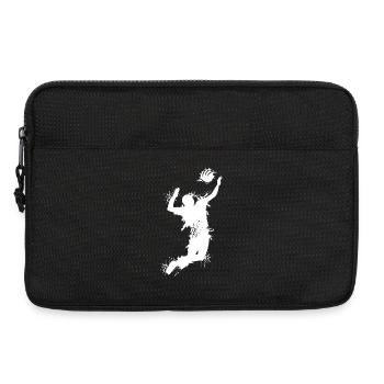 Volleyball Angriff Explosion Beachvolleyball Logo - Laptoptasche 13" - Schwarz - Vorne