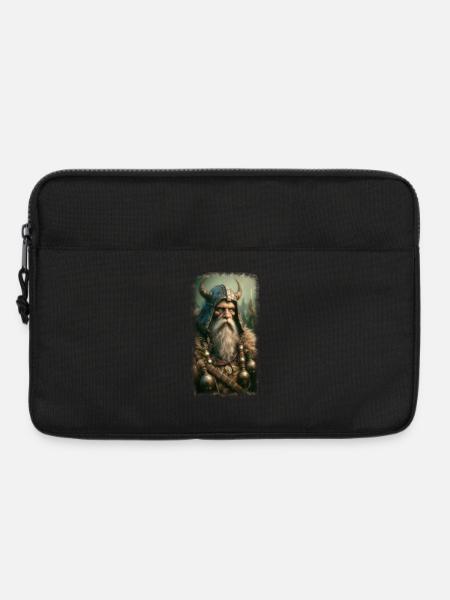Mythischer Wikingerkrieger mit Hornhelm - Laptoptasche 13" - Schwarz