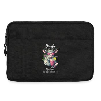 Lustiges Partyschaf – Es eskaliert eh - Laptoptasche 13" - Schwarz - Vorne