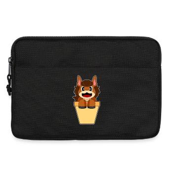 Cornet de glace de cheval - Sacoche pour ordinateur portable 13 pouces - noir - Devant