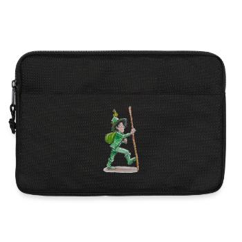 Le vagabond vert "GreenVagrant" en vadrouille - Sacoche pour ordinateur portable 13 pouces - noir - Devant