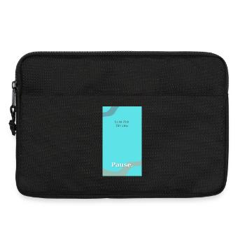 Zeit für eine Pause - Minimalistisches Design - Laptoptasche 13" - Schwarz - Vorne