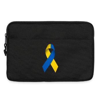 Ukrainische Friedensschleife - Laptoptasche 13" - Schwarz - Vorne