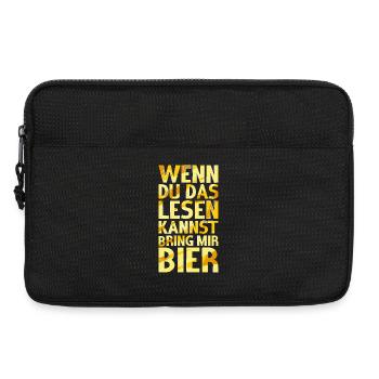 Bierliebhaber Bier Spruch Biertrinker Saufen - Laptoptasche 13" - Schwarz - Vorne