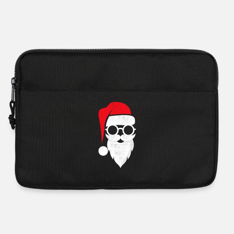 Weihnachtsmann Santa mit Brille - Laptoptasche 13" - Schwarz