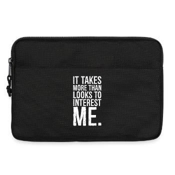 It takes more than looks to interest me - Laptop bag 13" - black - Front